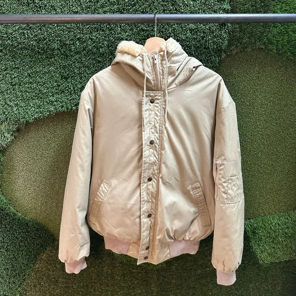 Vintage 1980s Sears Down Filled Bomber Jacket Large - Picture 1 of 9